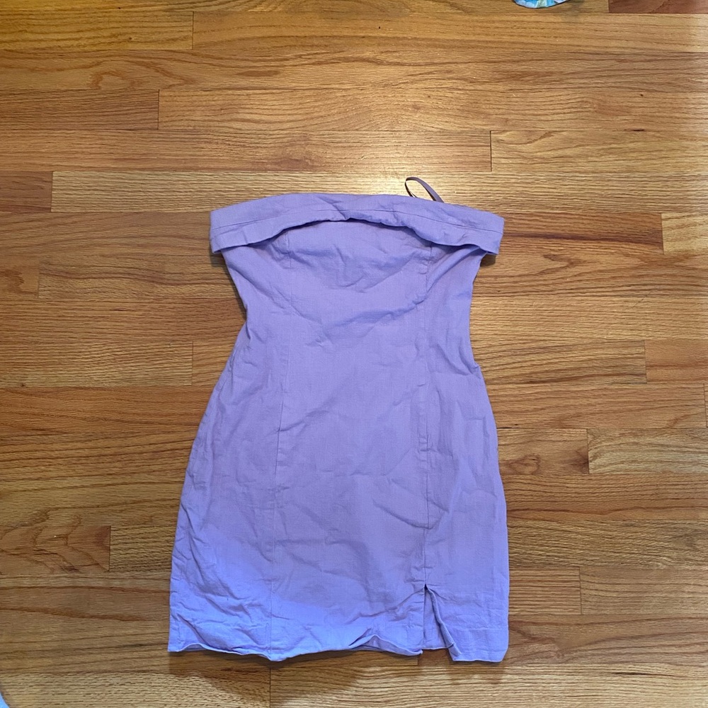 Hello Molly Strapless Purple Dress